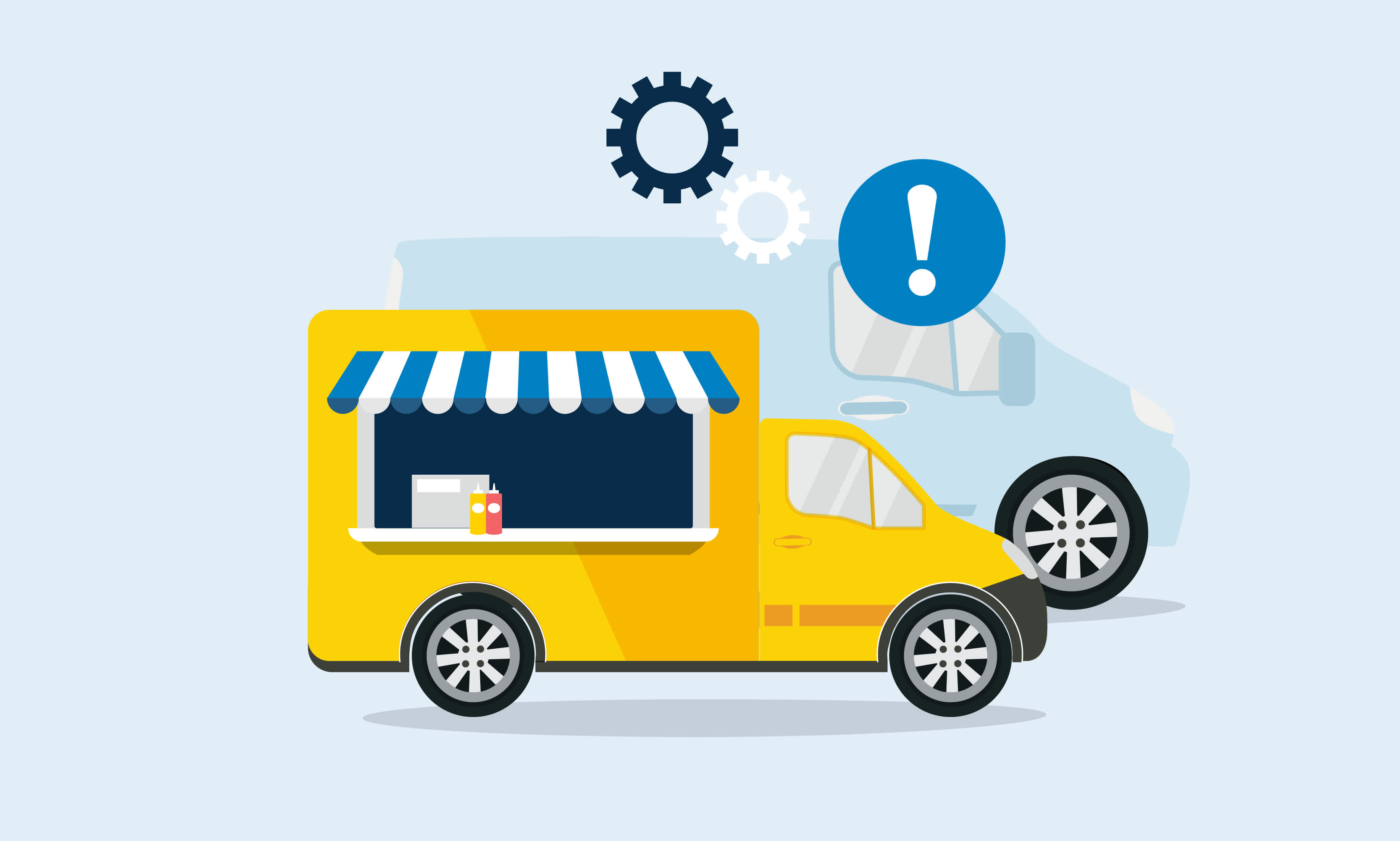 Illustration of a food truck