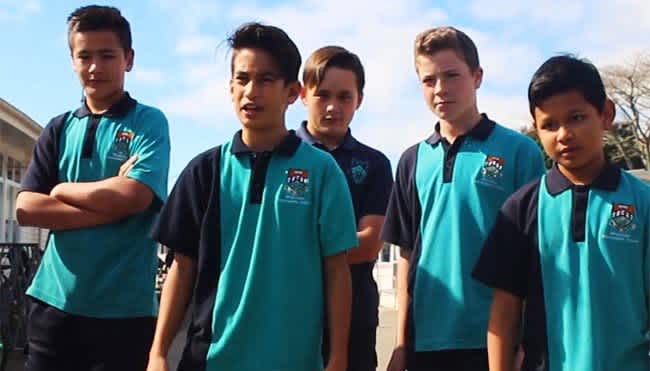 group of school boys in uniform