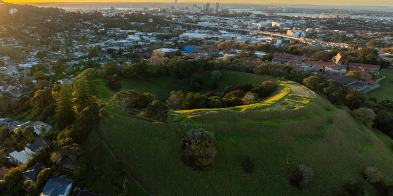 Mt St John volcano in Epsom, Auckland, New Zealand