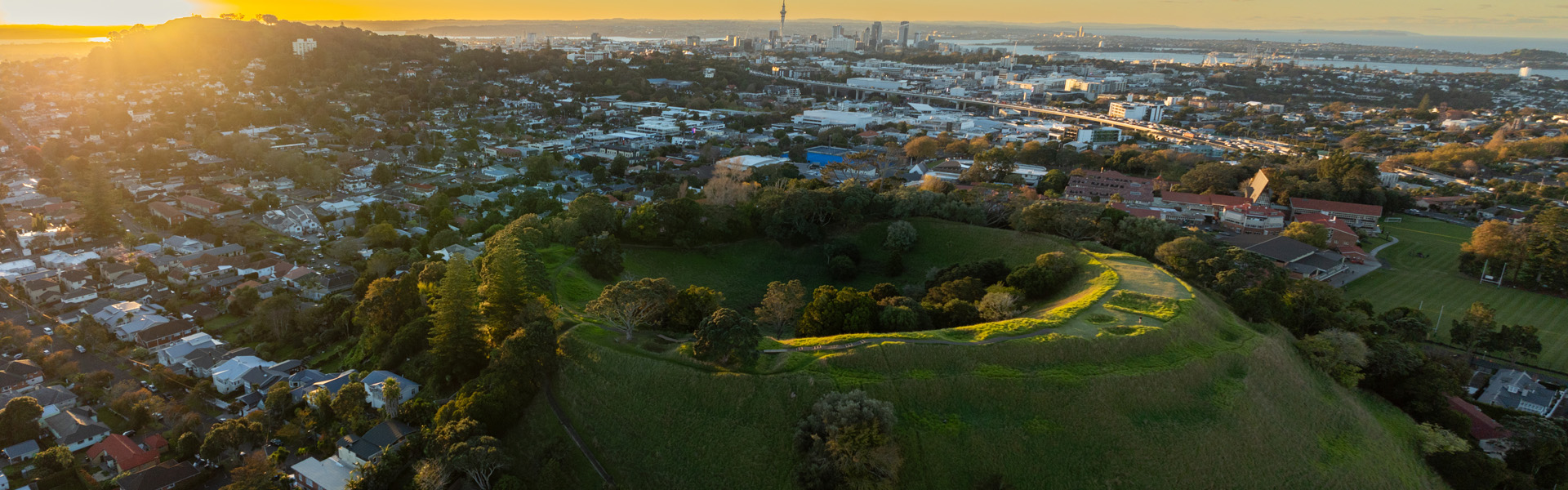 Mt St John volcano in Epsom, Auckland, New Zealand